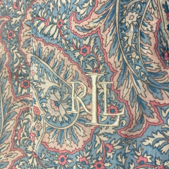 SOLD🩵Lauren Ralph Lauren L
Cotton Pajama Pant Set
Paisley Print Blue & Pink - Picture 10 of 14